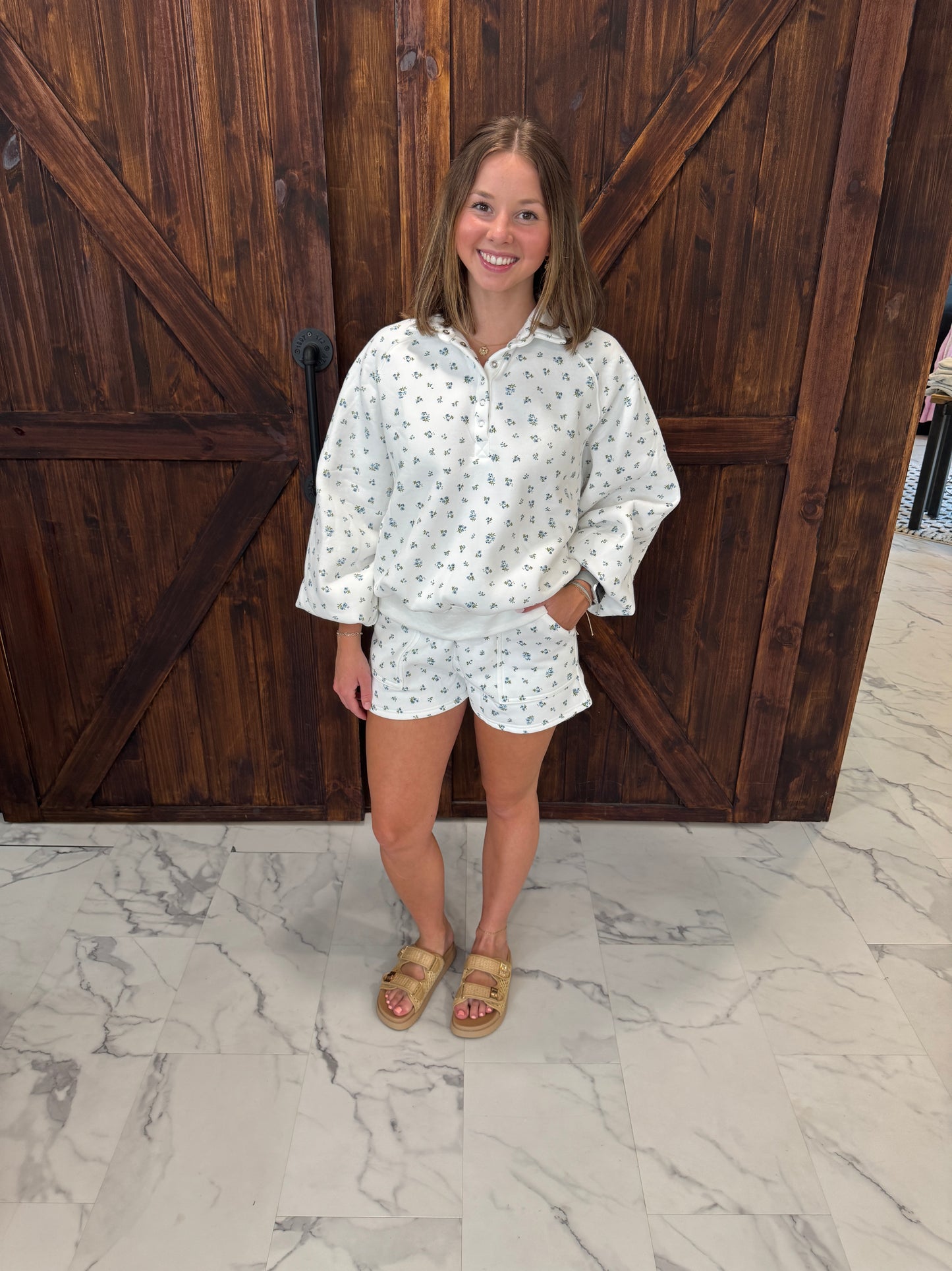 Cora Knit Floral Shorts