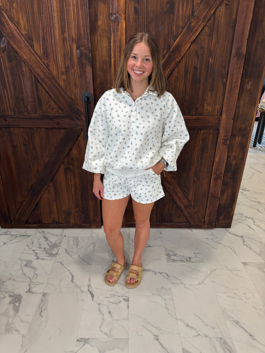 Cora Knit Floral Shorts