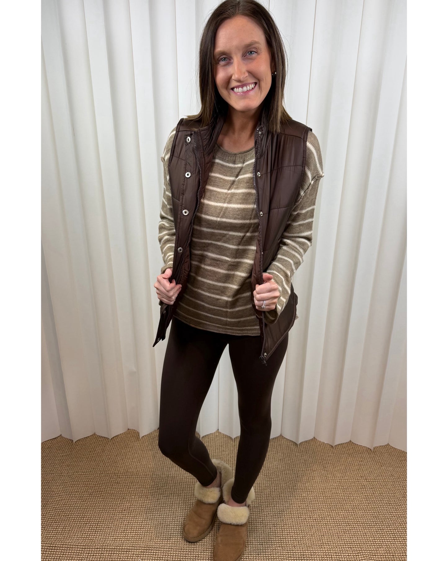 Kehlani Striped Loose Fit Sweater