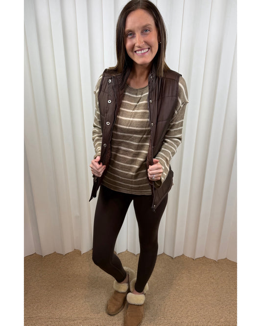 Kehlani Striped Loose Fit Sweater