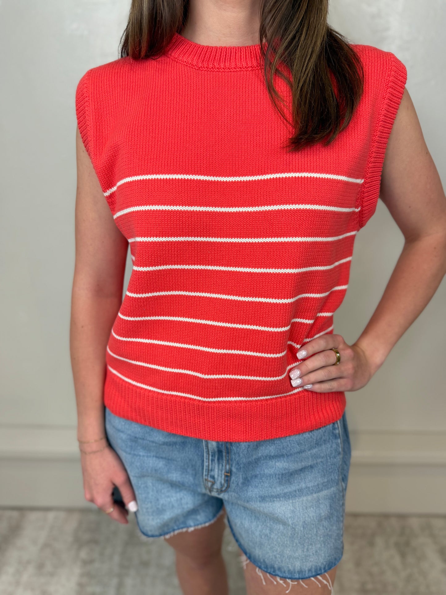 Trinity Striped Sweater Tank