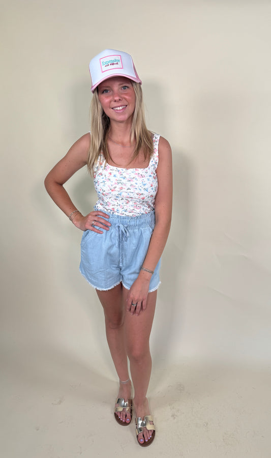 Trinity Square neck floral bodysuit