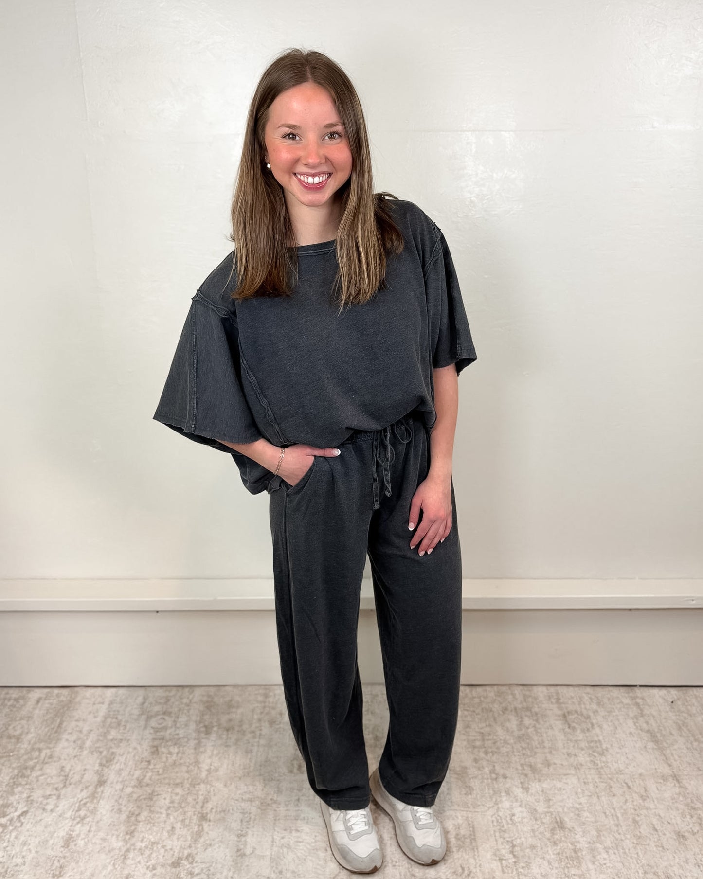 Clover Mineral Washed Barrel Pants