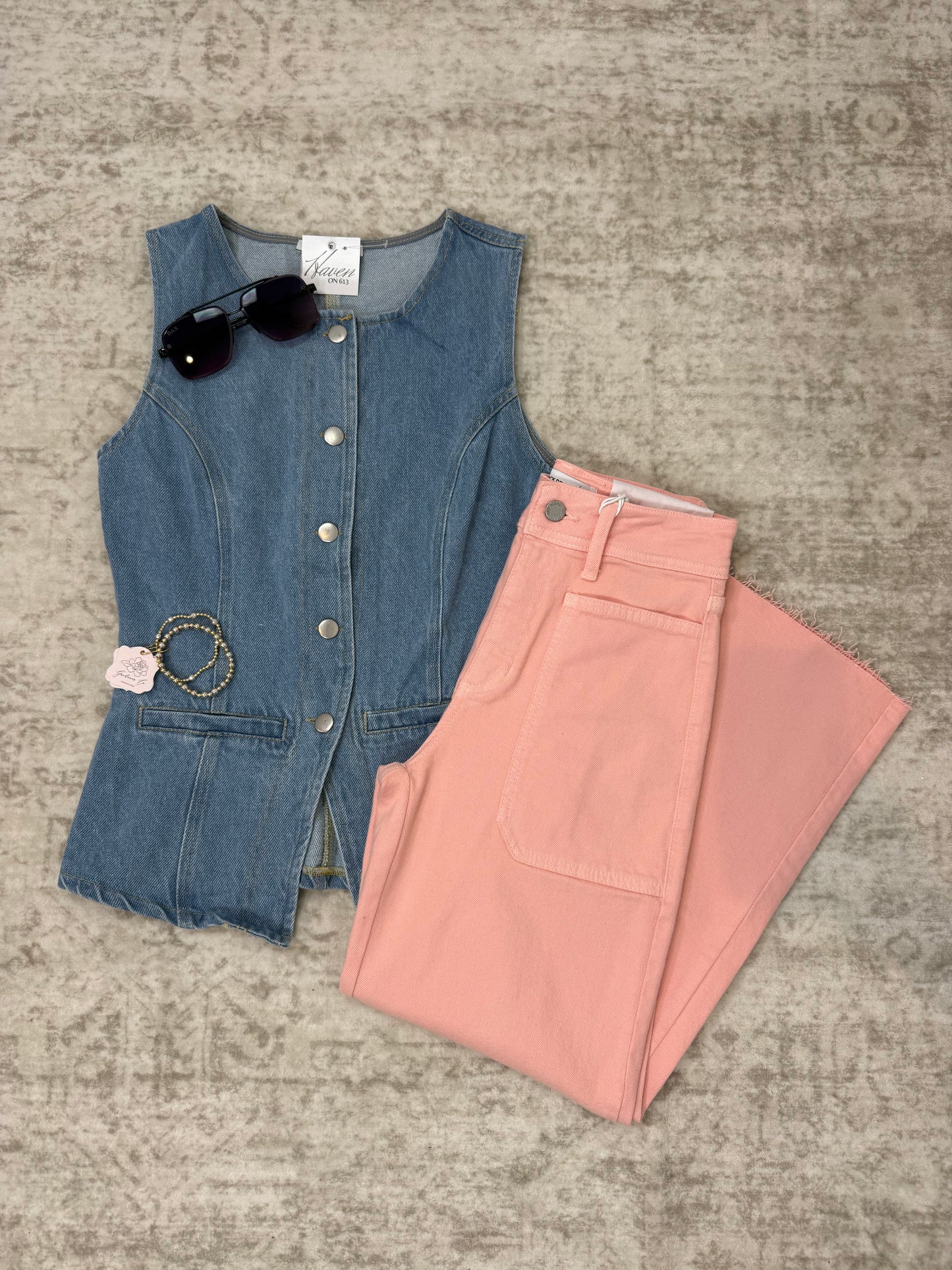 Minny Button Up Tank Vest