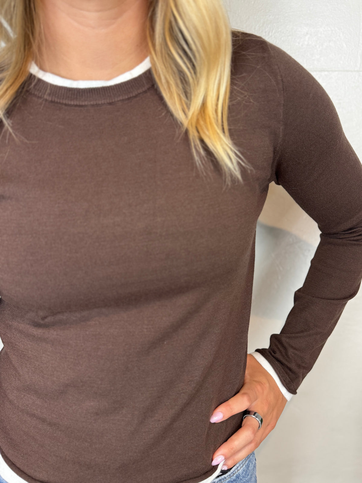 Juniper Double Layered Brown Long Sleeve