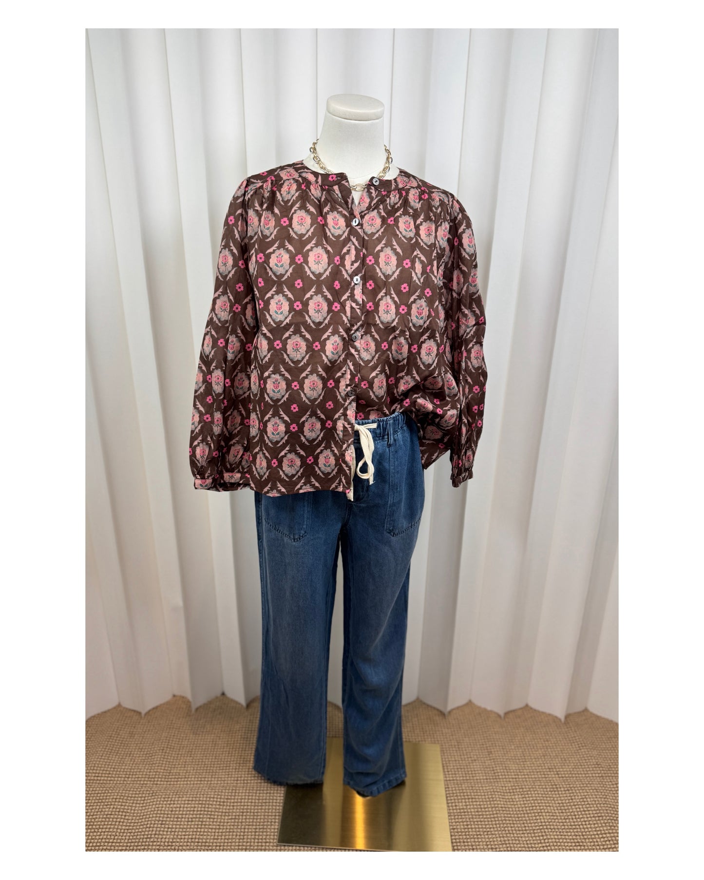 Piper Brown Floral Blouse