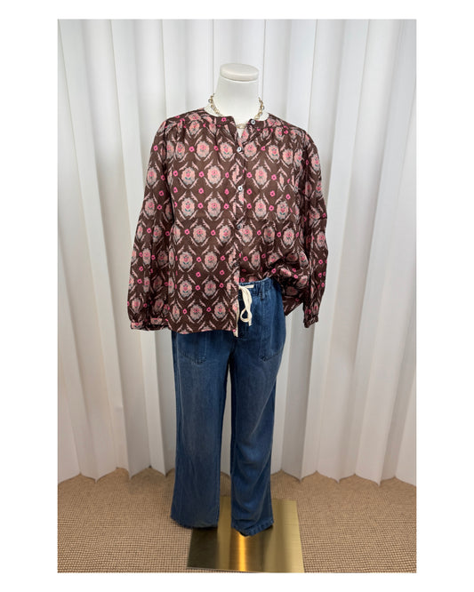 Piper Brown Floral Blouse
