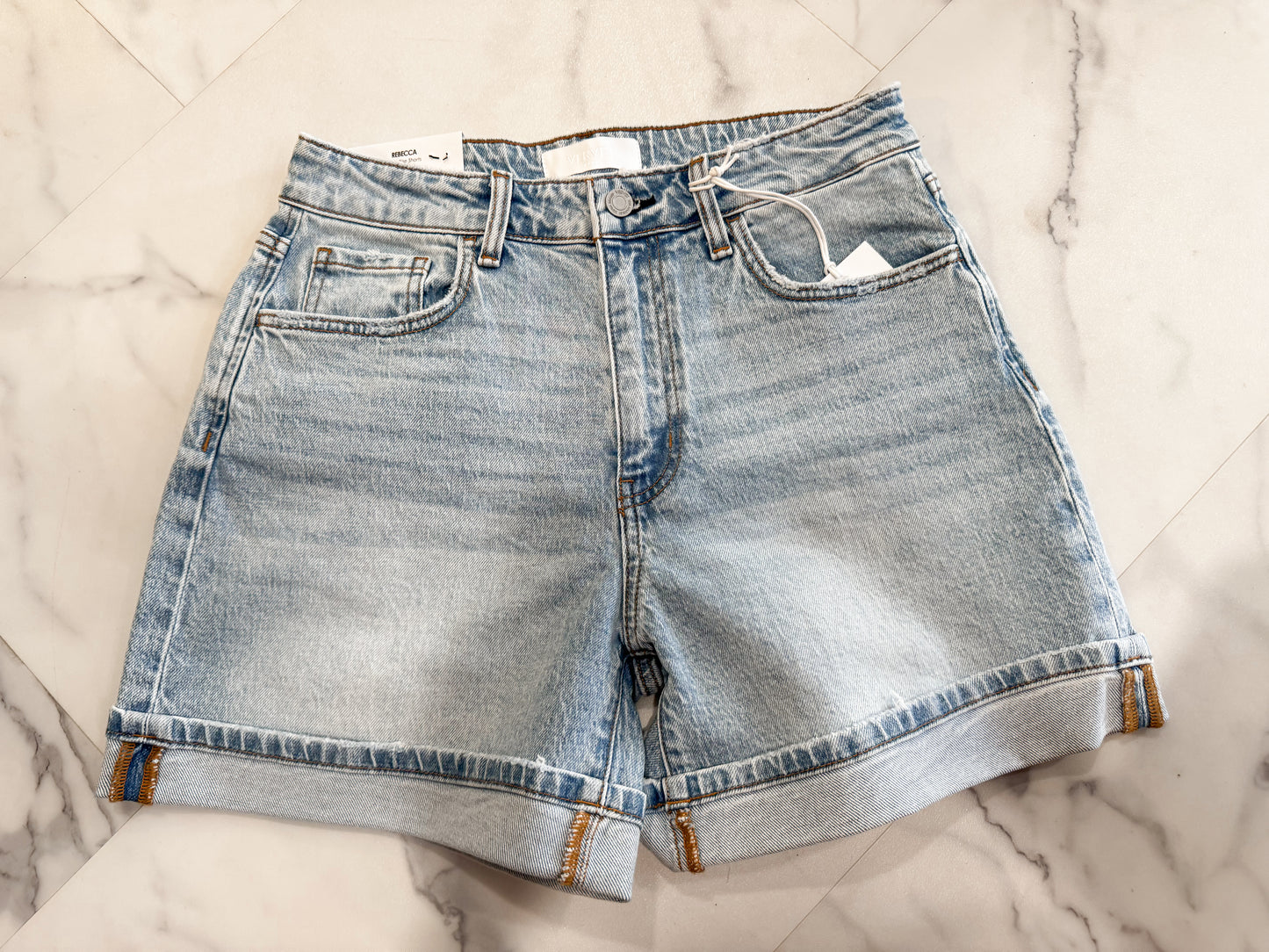 Cambria High Rise Cuff Shorts