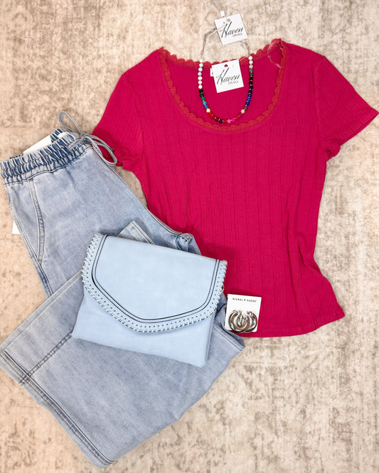 Kora Lace Trim Top