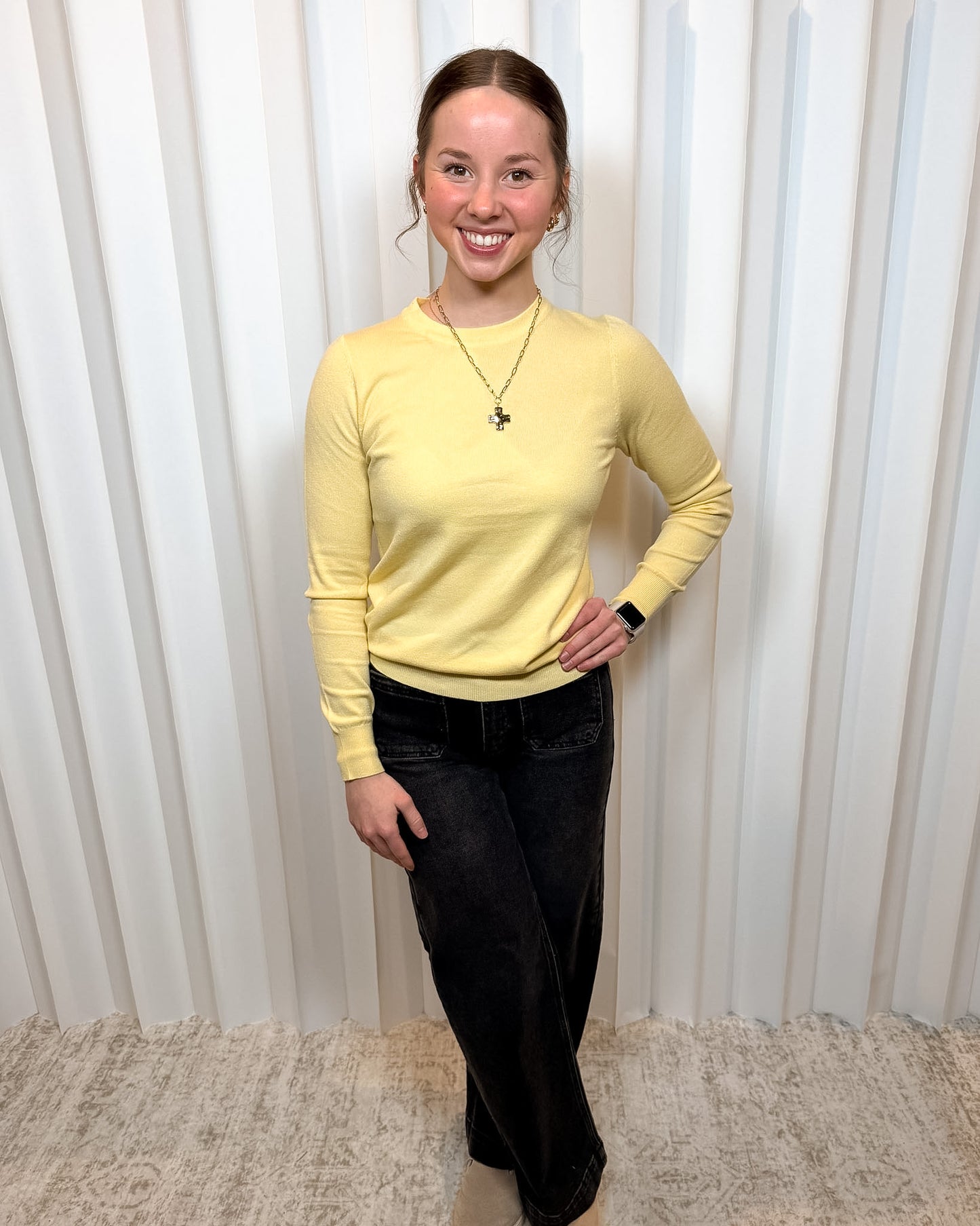 Meredith Long Sleeve Knit Sweater
