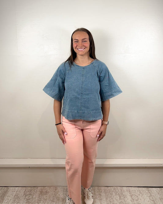 Camillia High Rise Utility Wide Leg Jean