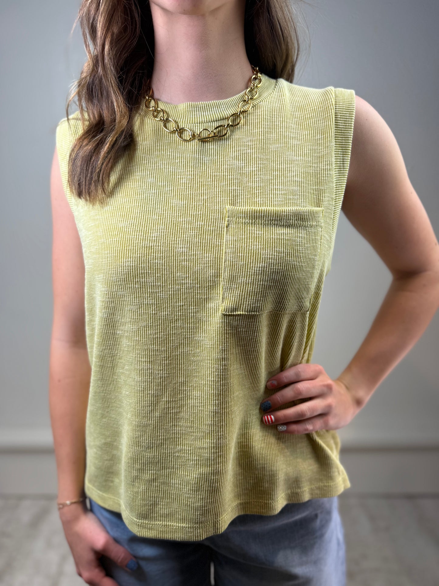 Gwen Chartreuse Tank