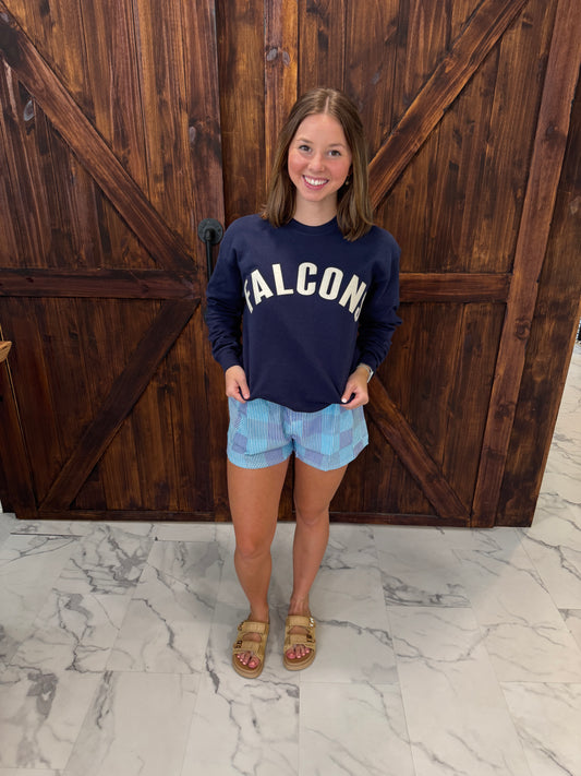 Krystal Blues Stripe & Checkered Shorts