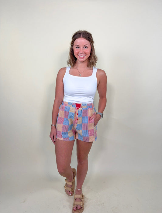 Raelyn Striped & Checkered Boxer Shorts
