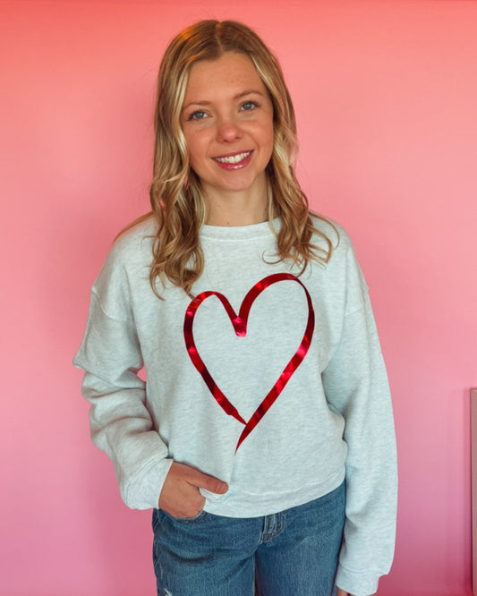 Brenley Foil Heart Sweatshirt
