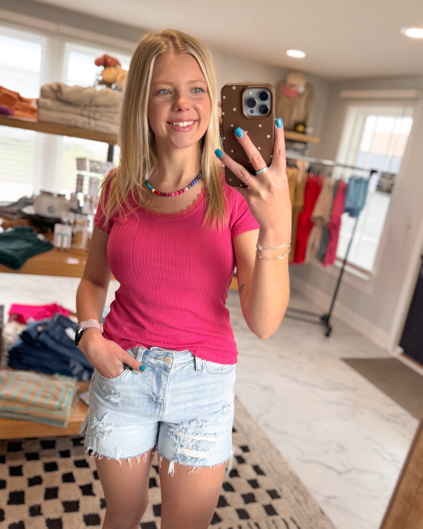 Kora Lace Trim Top