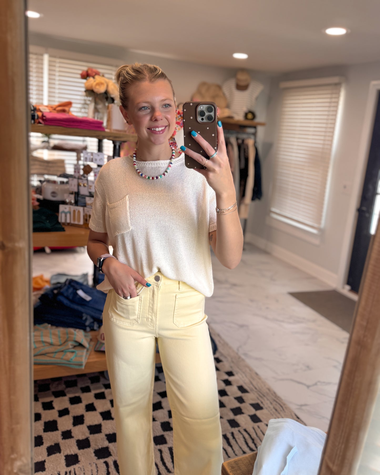 Kori Yellow Straight Leg Jean