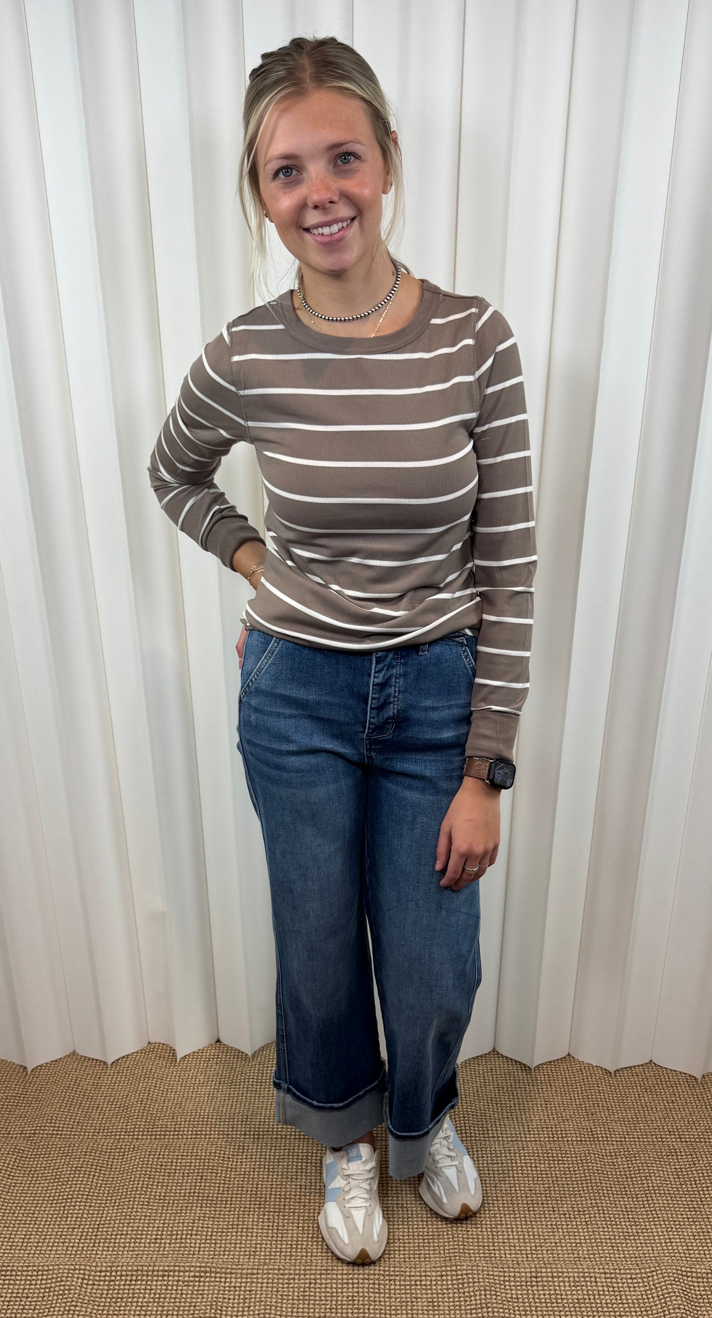 Raelynn Striped Ribbed Long Sleeve