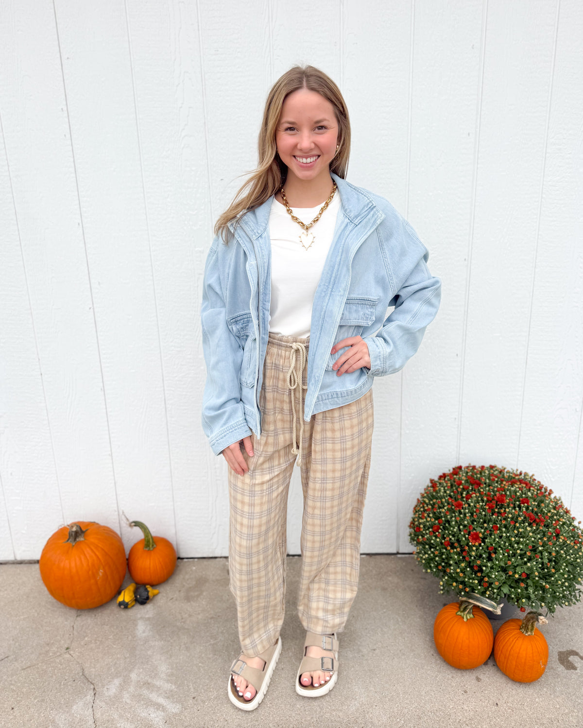 Jenna Soft Flannel Barrel Pant