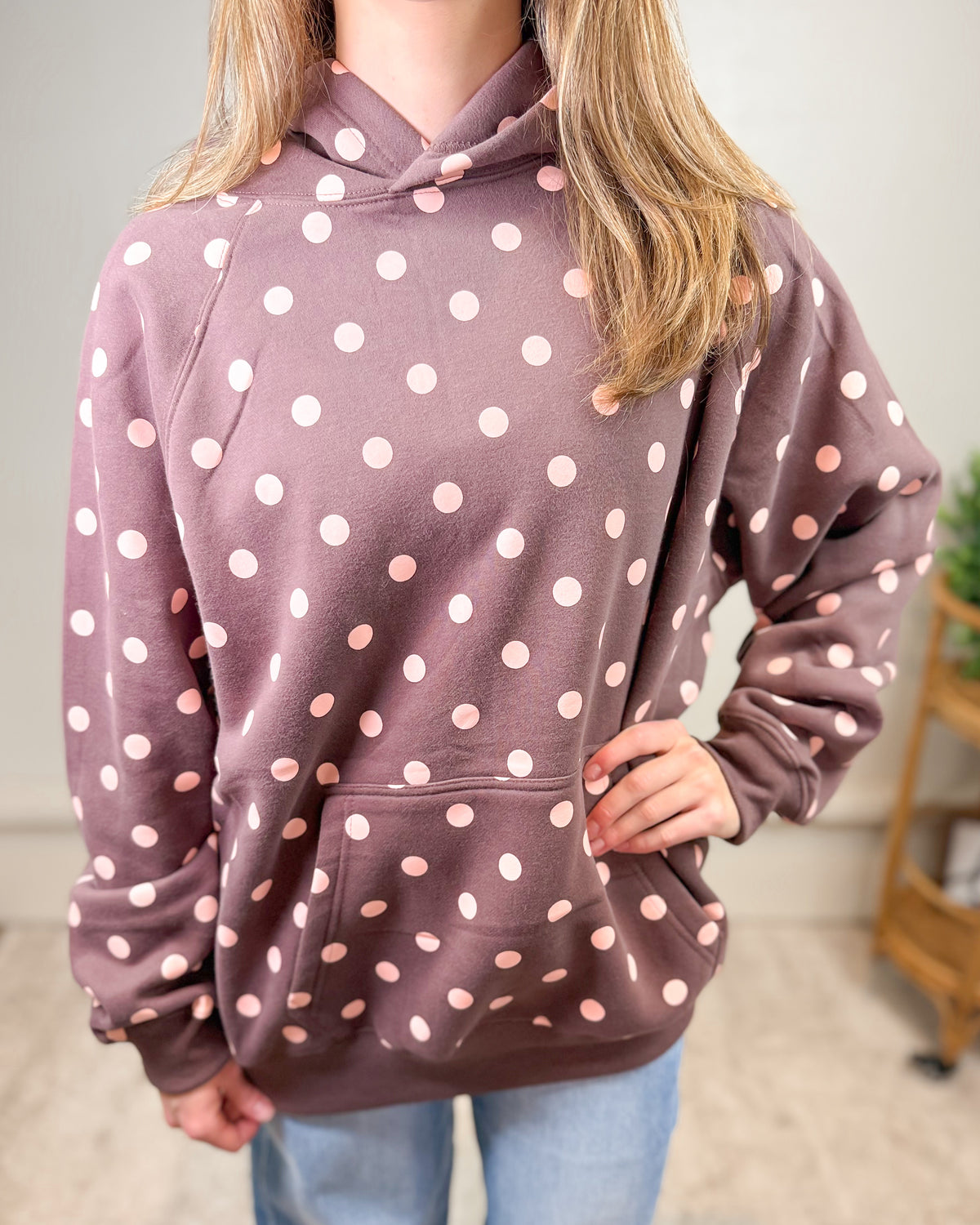 Halley Brown Polka Dot Sweatshirt