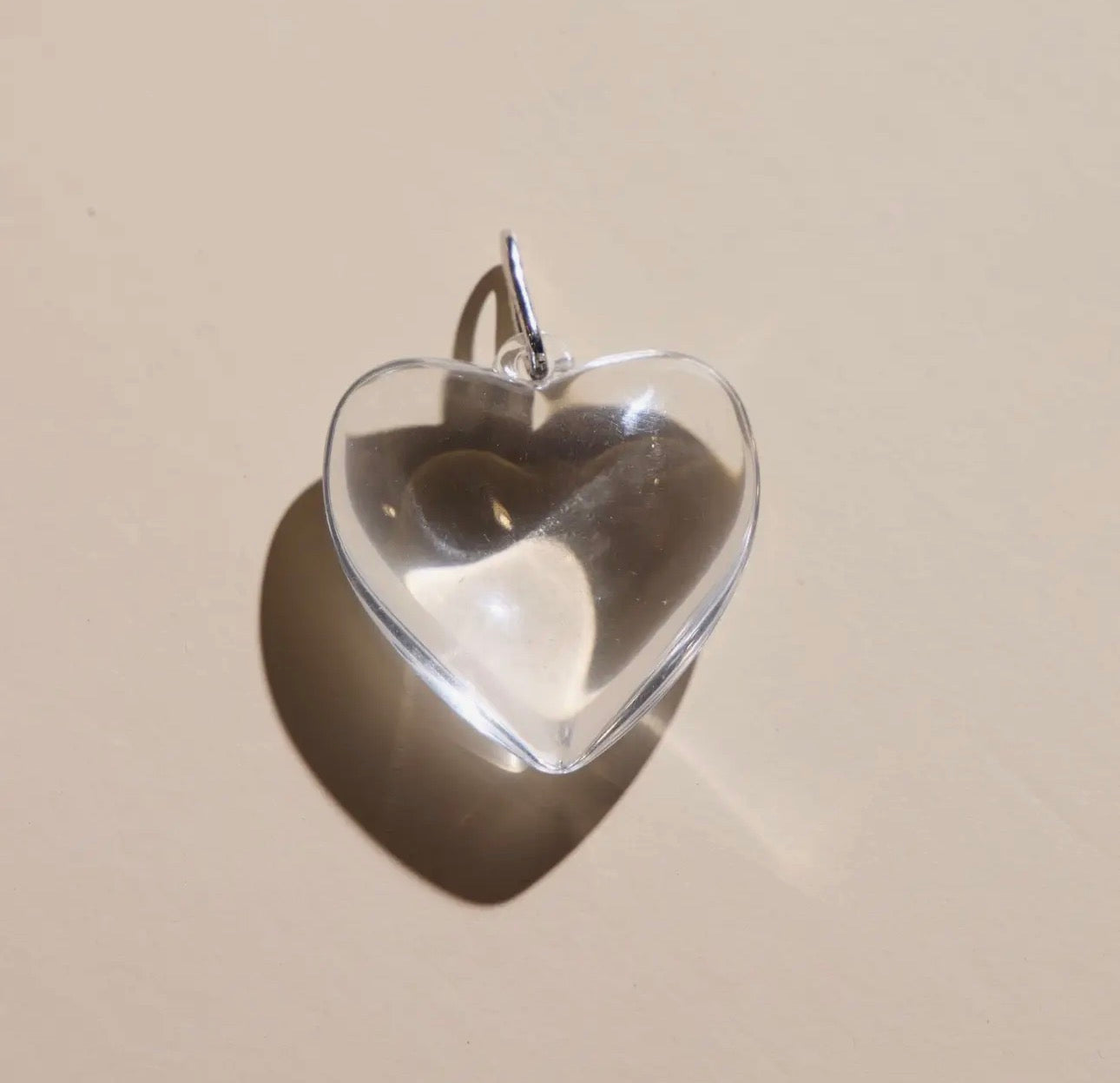 Clear Acrylic Heart Charm