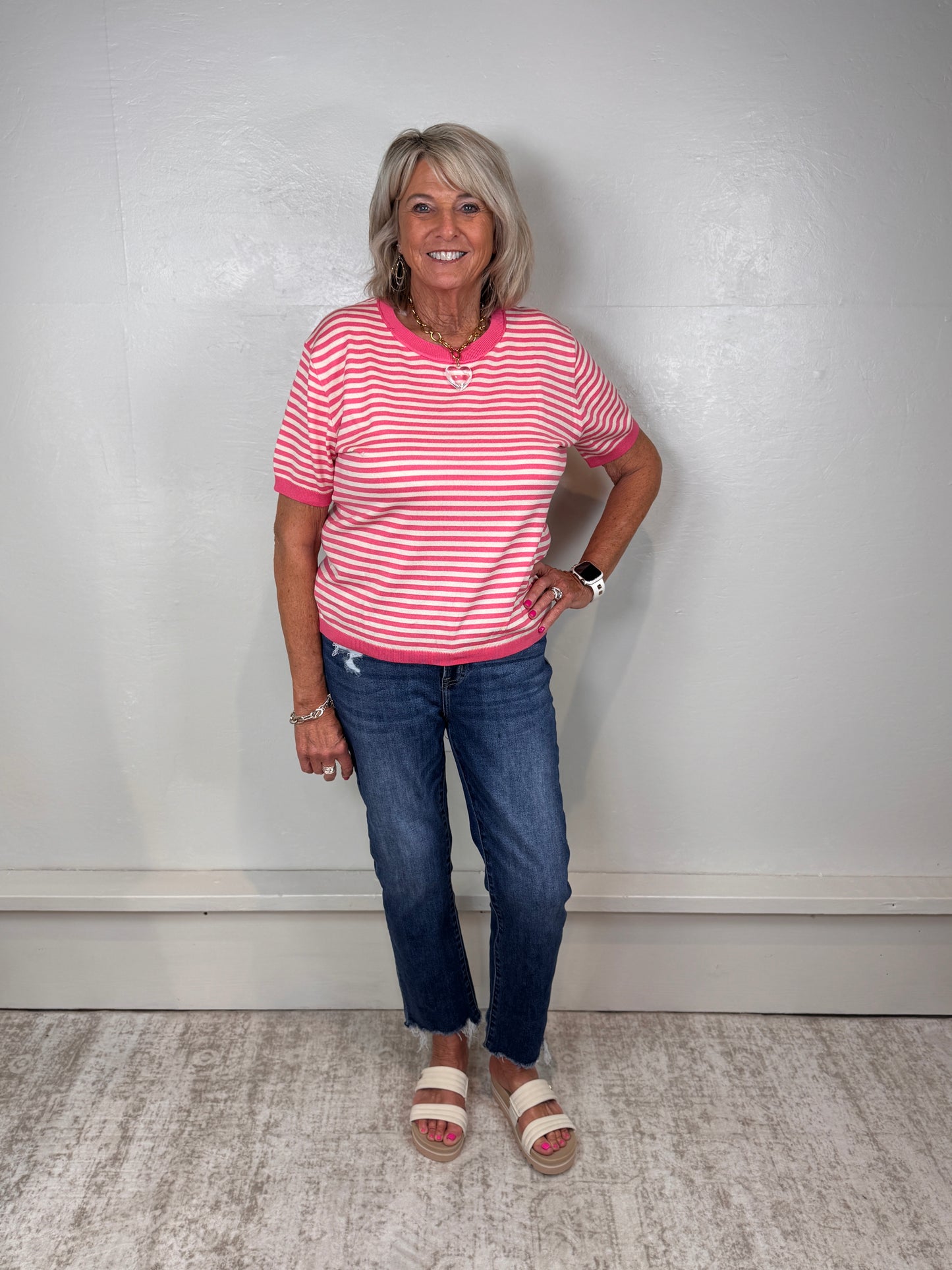 Sauley Striped Sweater Top