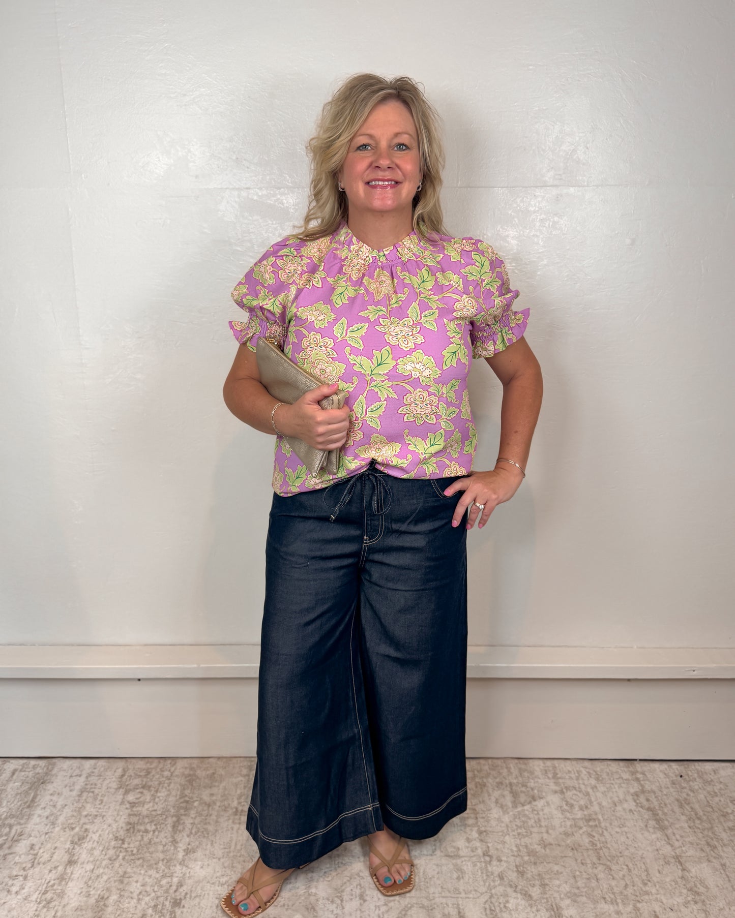 Leah Floral Printed Top