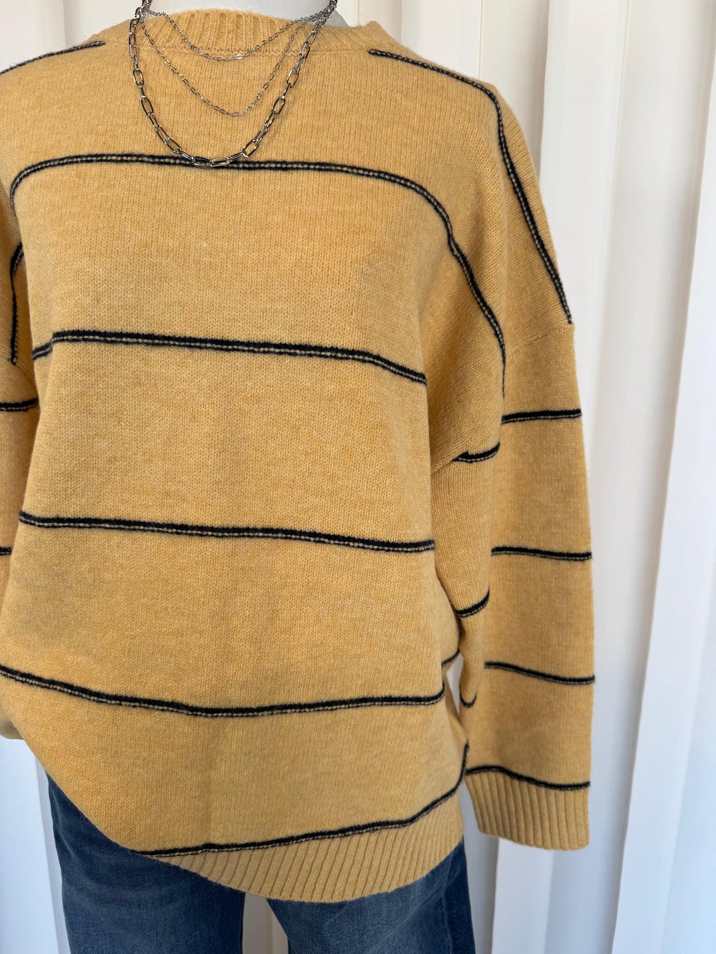 Lindi Striped Drop Shoulder Sweater