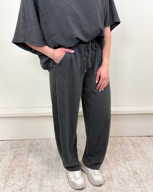 Clover Mineral Washed Barrel Pants