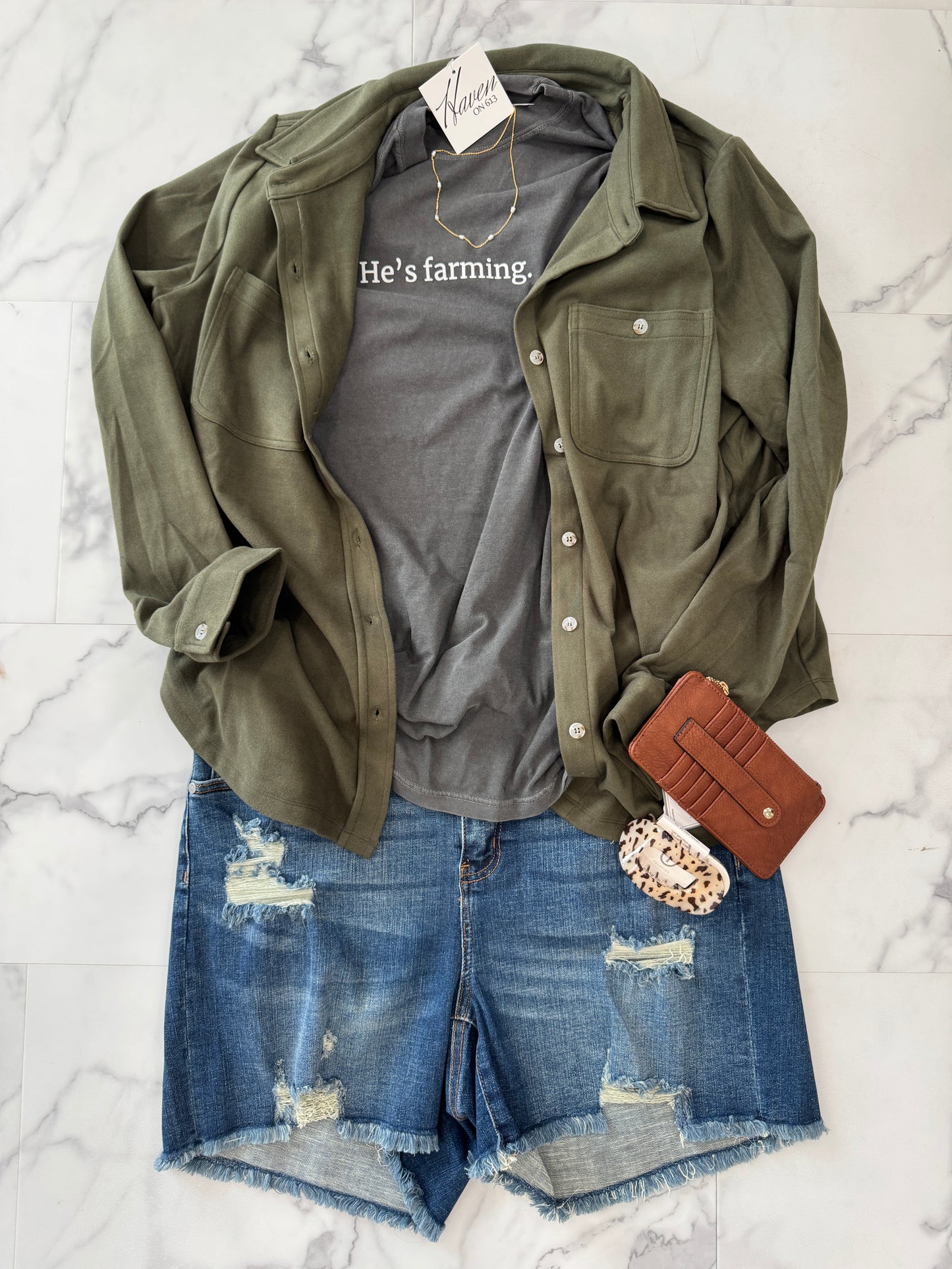 Brynlee Curvy Button Down Shirt