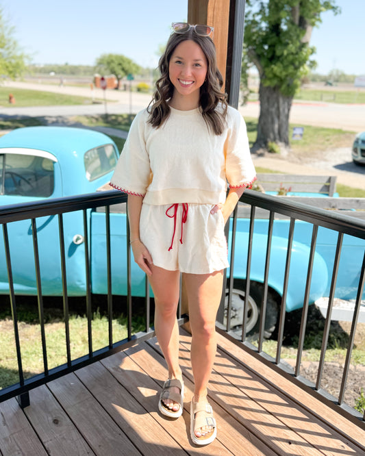 Korinne Crop Short Sleeve & Short Set