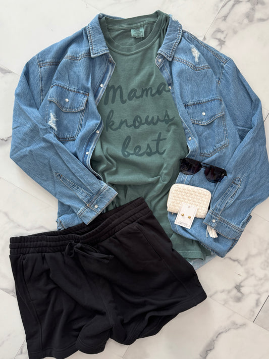 Angela Curvy Denim Shirt