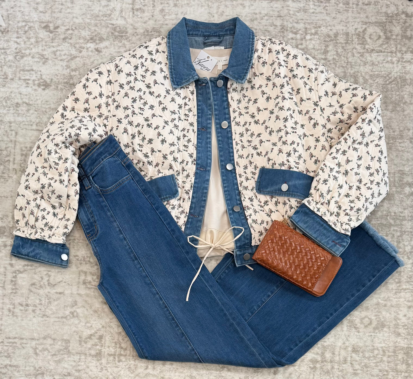 Mckenzy Floral Quilted Jacket