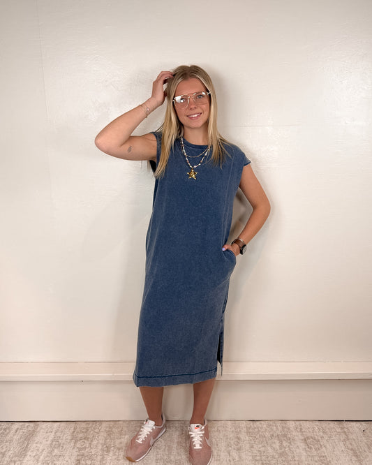 Kira Mineral Washed Midi Dress