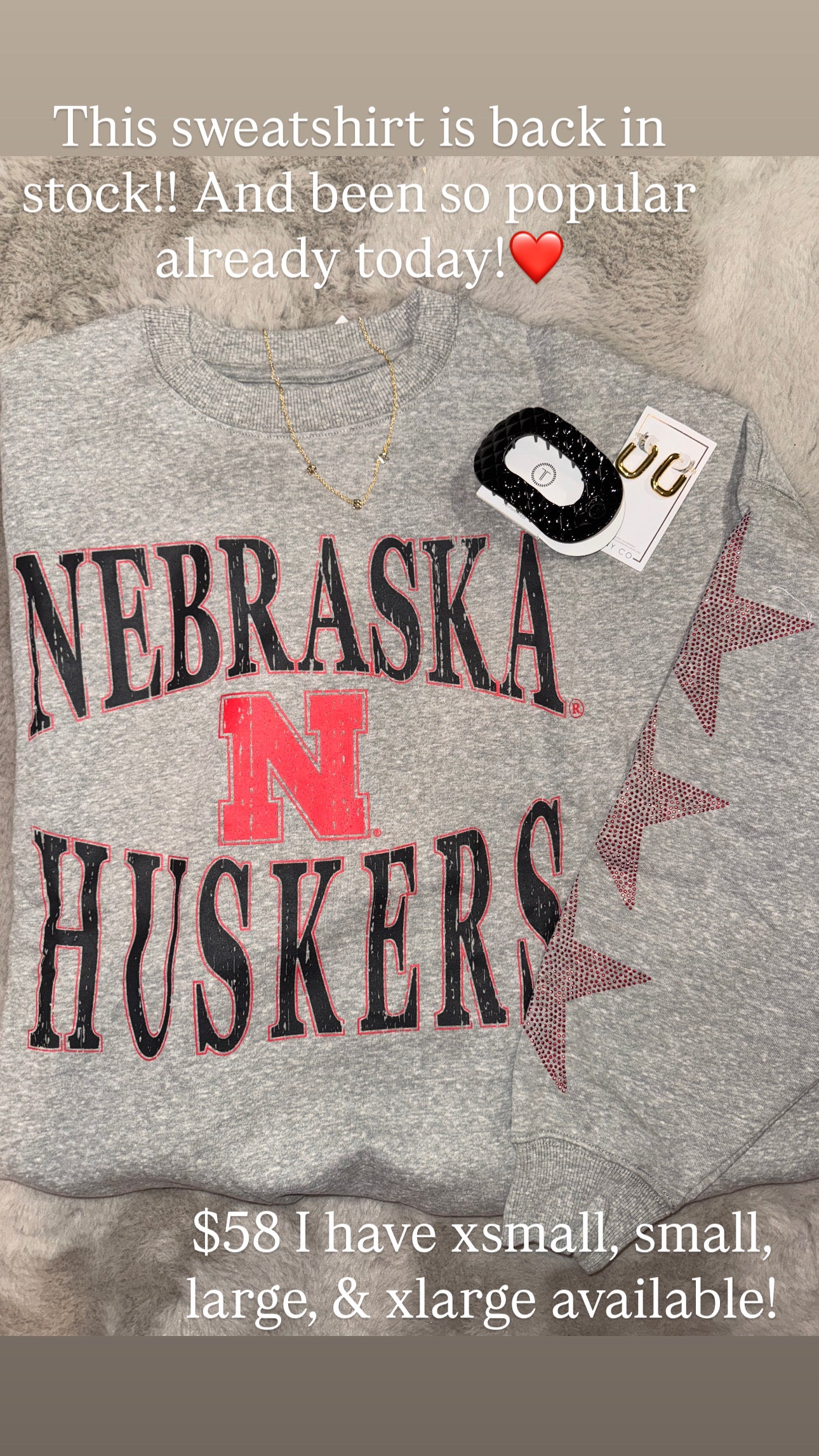 Nebraska Star Crewneck