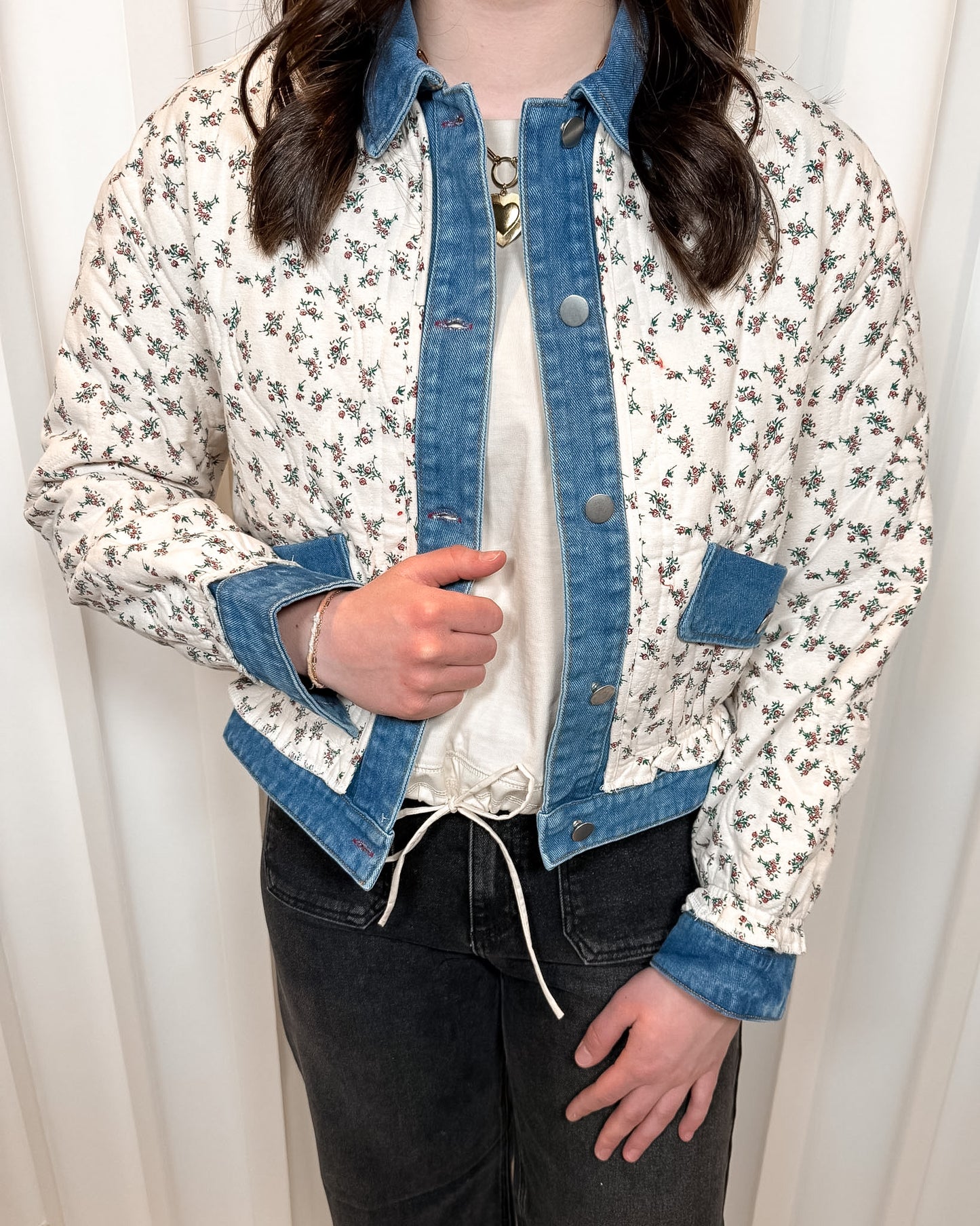 Mckenzy Floral Quilted Jacket