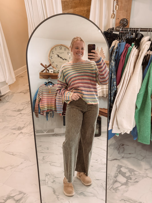 Brin Striped Colorful Sweater