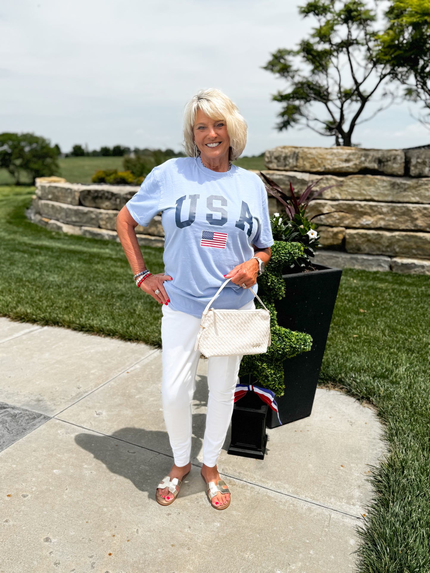 Lou USA American Flag Tee