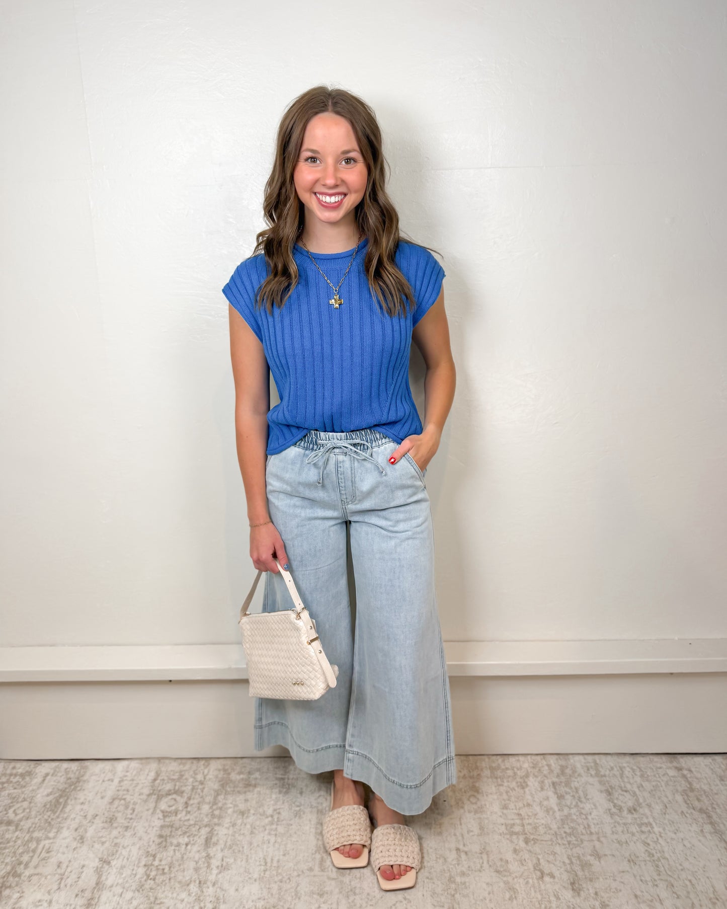 Reba Cobalt Sweater Top