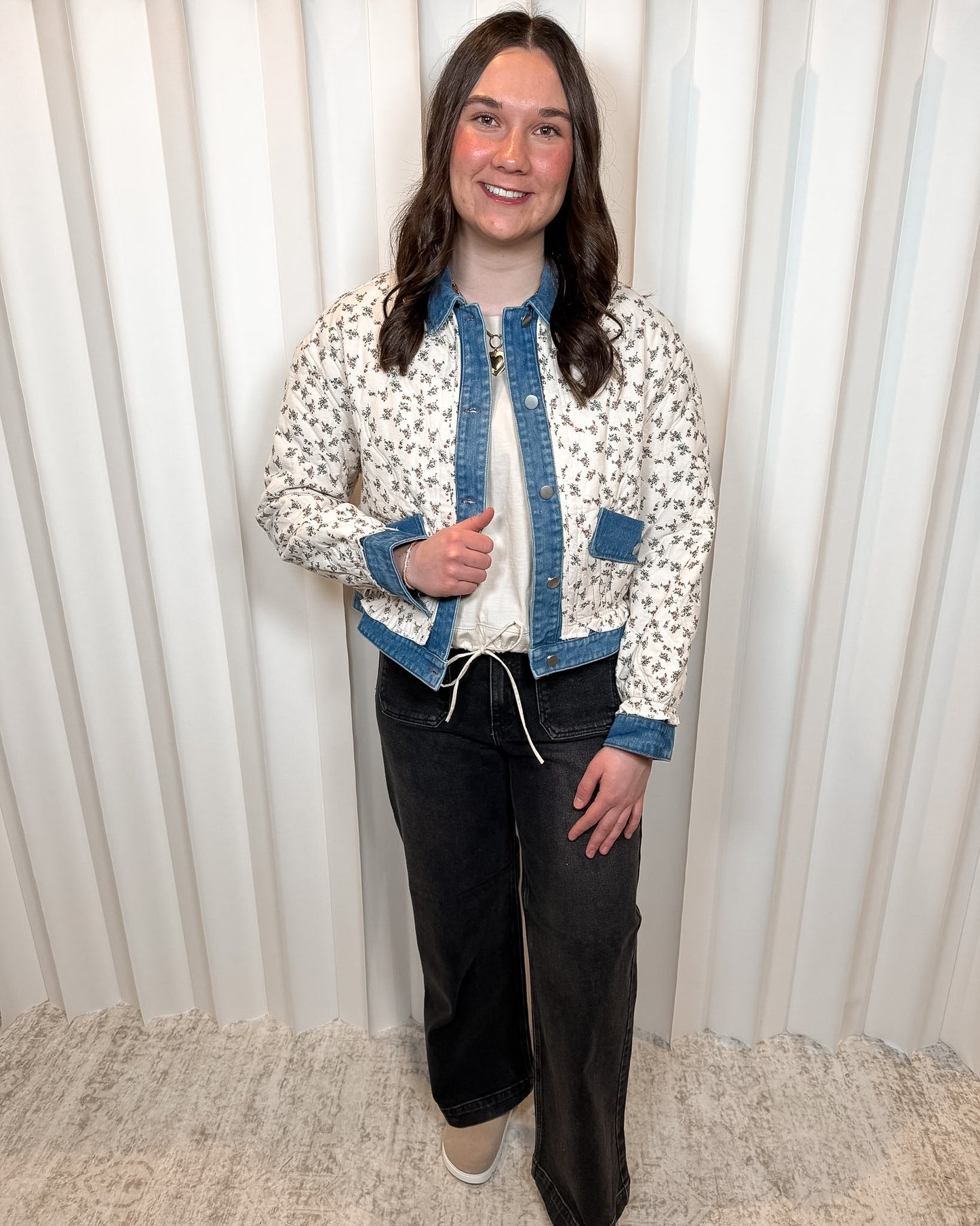 Mckenzy Floral Quilted Jacket