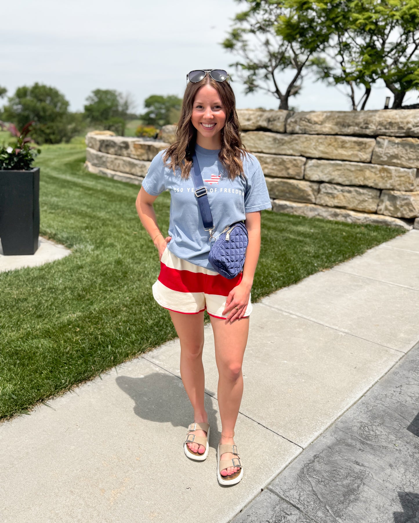 Ruth Red Stripe Short