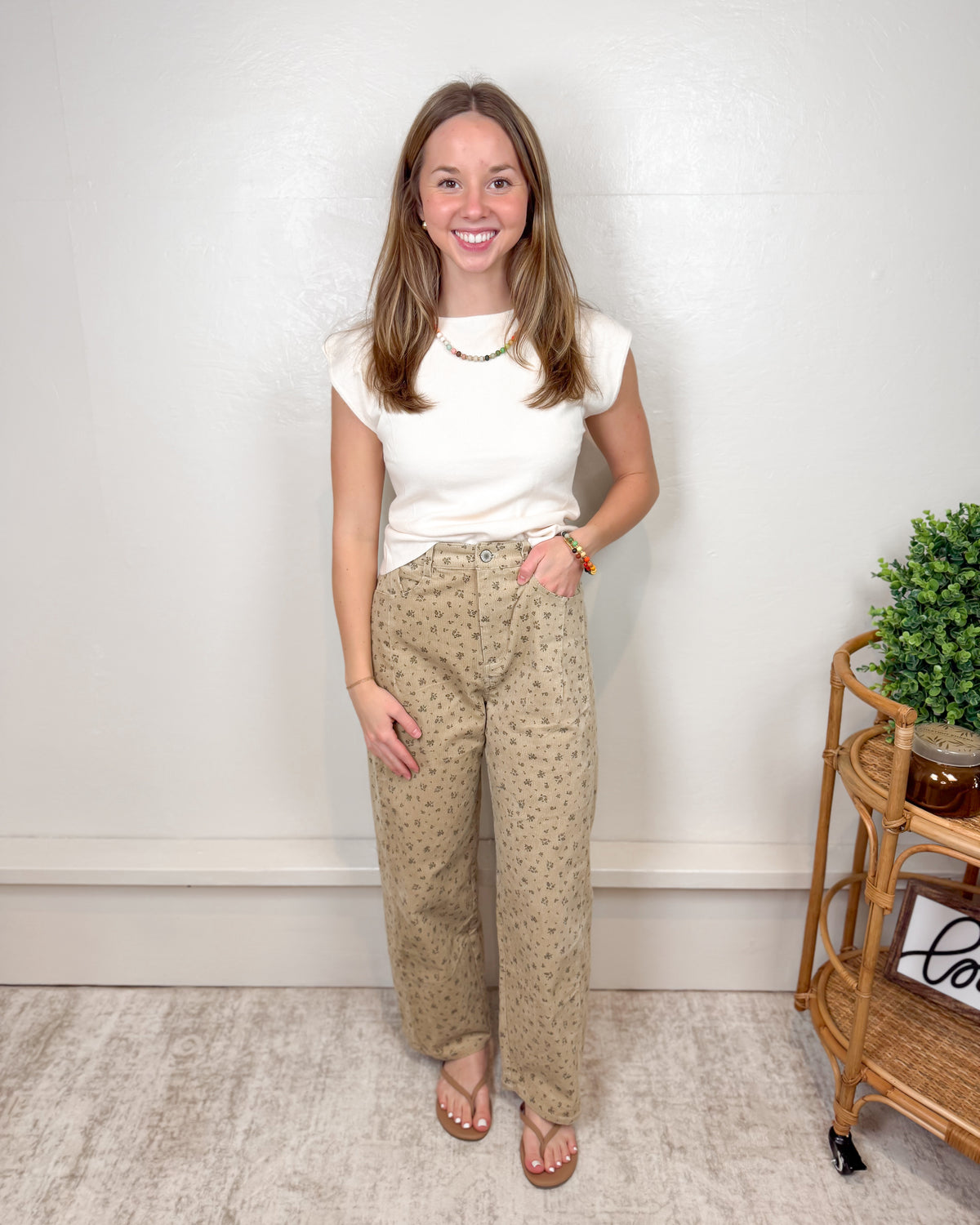 Ceirra Cream Boat Neck Sweater Top