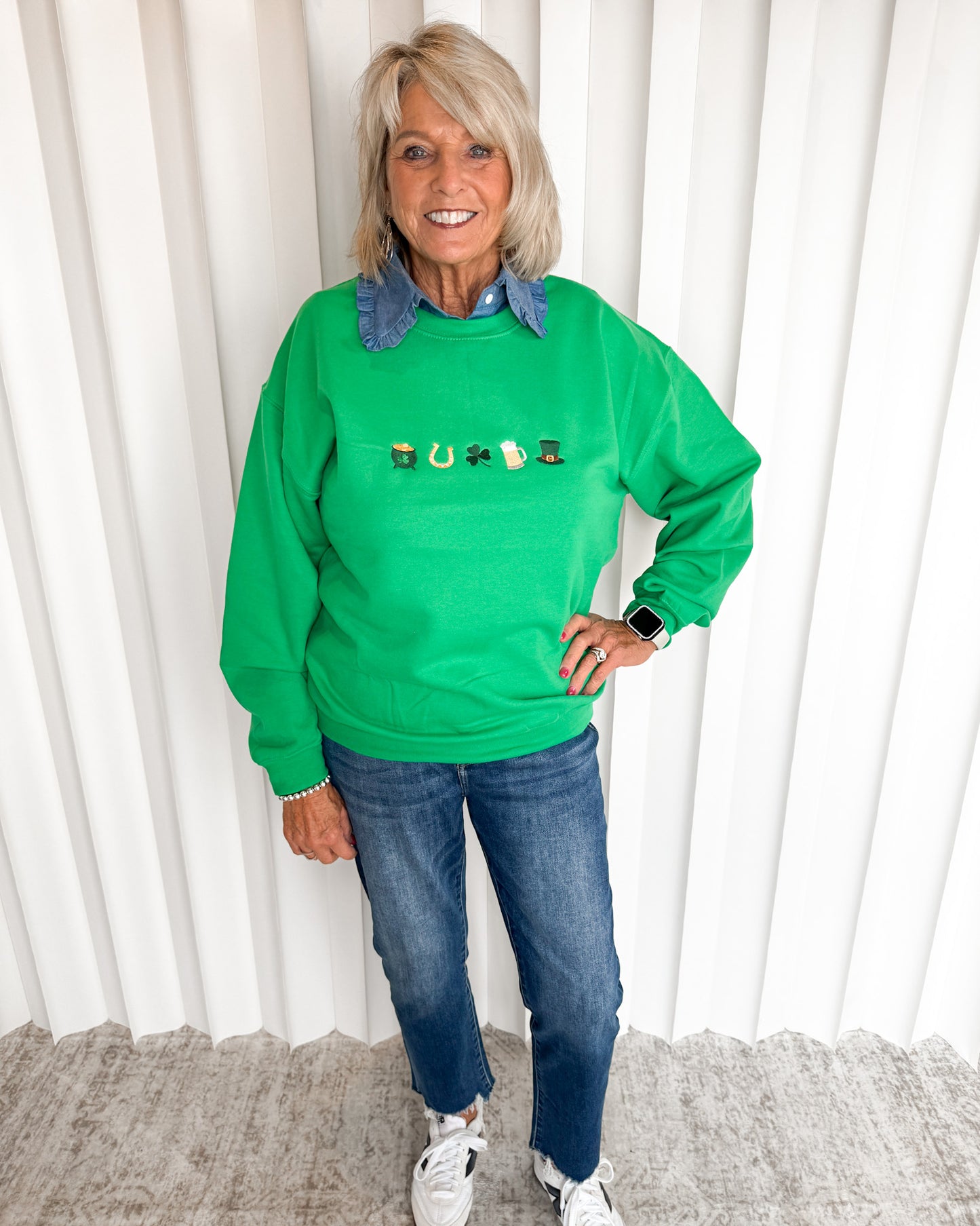 St. Patty's Embroidered Crew