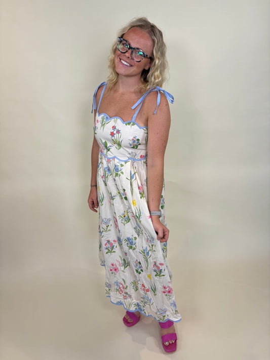 Hattie Cream Floral Dress