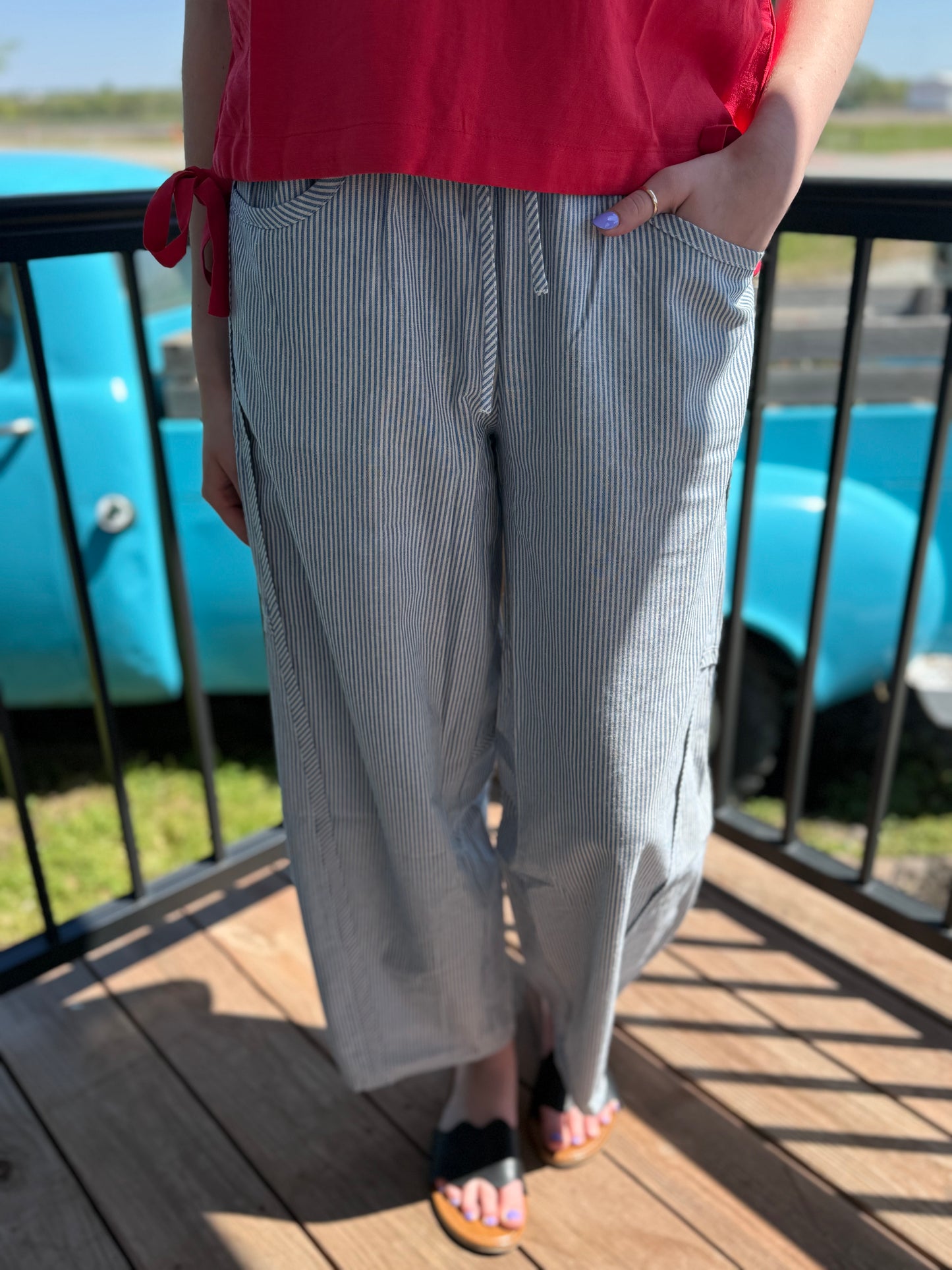 Kasey Striped Barrel Pants