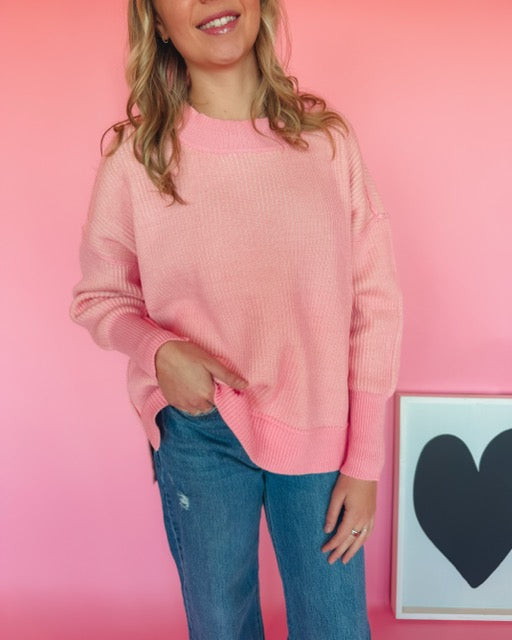Jayla Pink & Taupe Sweater