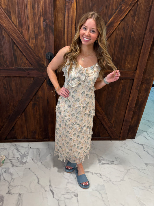Luna Floral Tiered Maxi