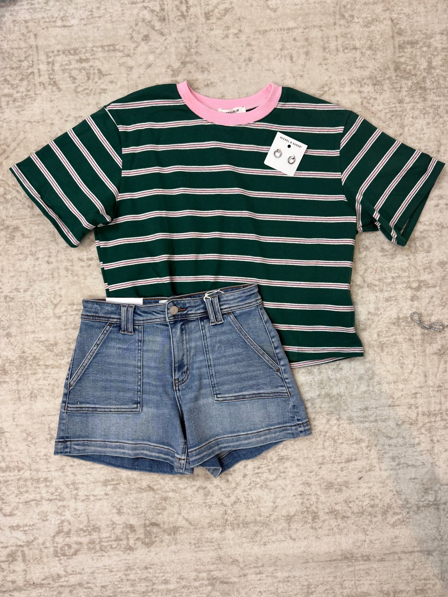 Maeve Striped Boxy T-Shirt