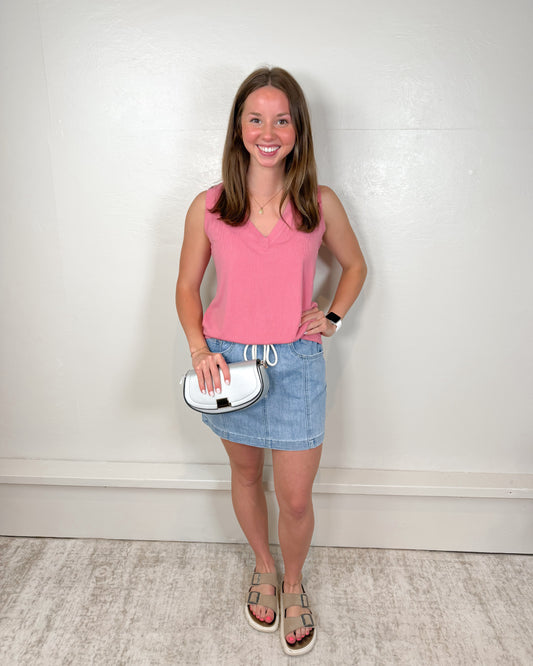Lucy Ribbed Relaxed Tank