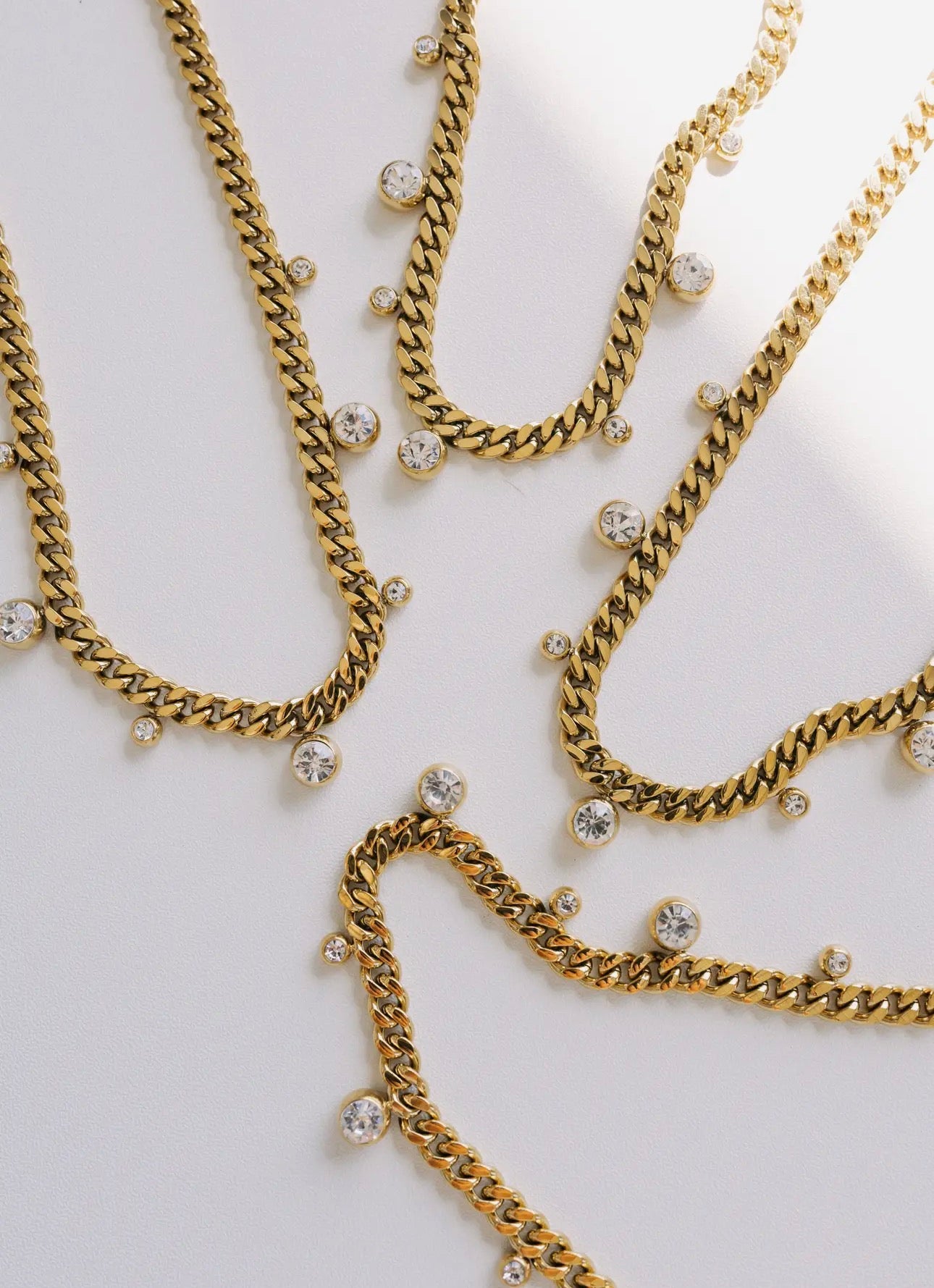 Chloe Crystal Cuban Chain Necklace